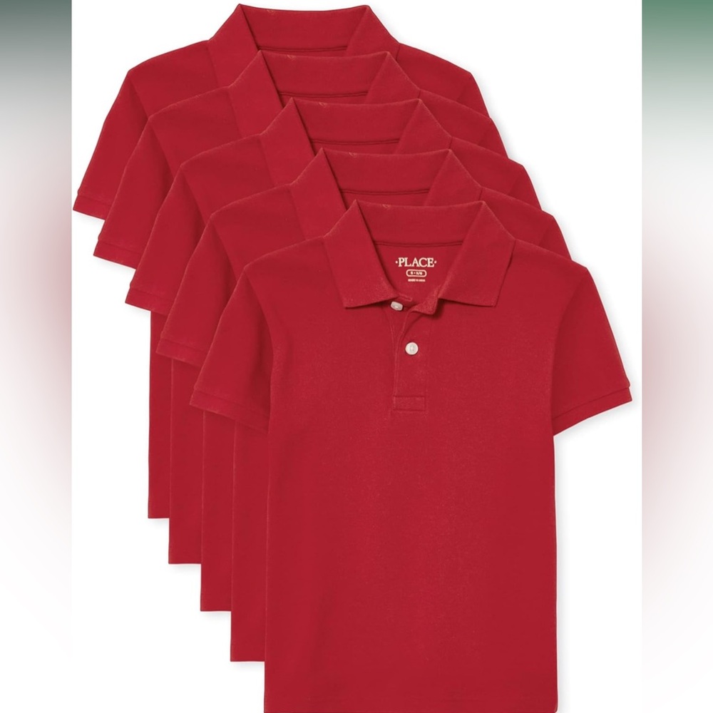 Boys 5 Pack of Short Sleeve Pique Polo The Children's Place NEW